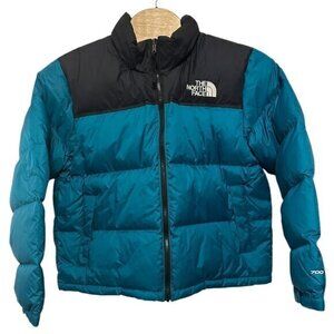 THE NORTH FACE 1996 Retro Nuptse 700 Harbor Blue‎ Insulated Jacket Women 1X NWOT